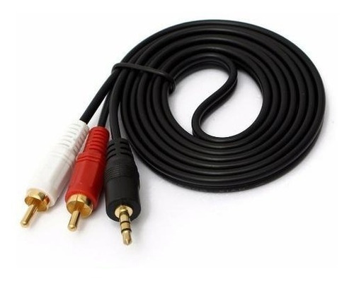 Cabo De Áudio Auxiliar P2 X 2 Rca 2m Som Estereo 1,8metros