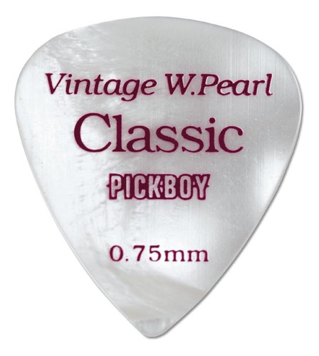 Pickboy Vintage Pick, Perla, Celulosa, 0,75 Mm, 10 Pulgadas