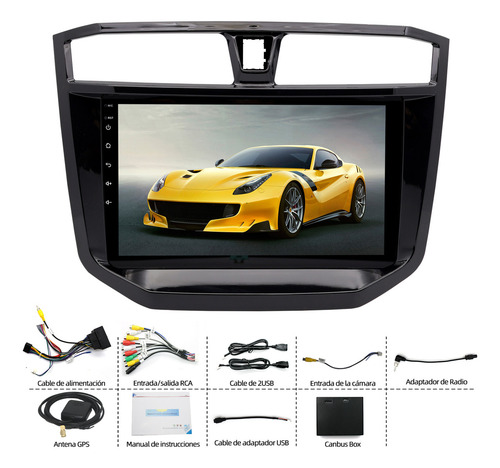 Autoestéreo Carsapro CarPlay 2+32g Para Chevrolet S10 Max 2021-2023 Auto Estéreo Pantalla Táctil Ips Android Cámara Mirror Link Wifi Bluetooth FM BT HD AUX TF USB pantallas para carro Negro