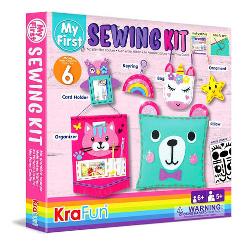 Krafun Principiante Mi Primer Kit De Costura Para Niños Arte