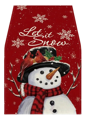 2 De Mesa Navideño Con Copos De Nieve, Mantel Para Mesa,