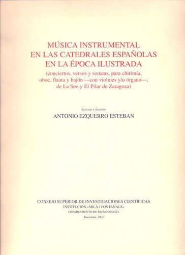 Musica Instrumentalen Catedrales Españolas Epoca Ilustra...