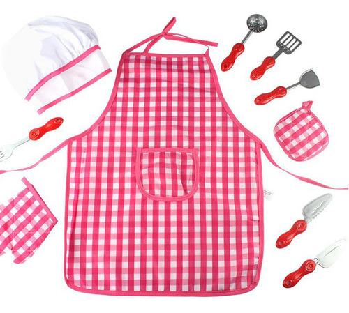 Disfraz De Chef Role, Delantal, Gorro, Utensilios, Ropa De V