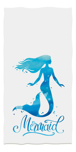 Iuocfer Hermosas Toallas De Mano De Sirena Azul Acuarela Sea