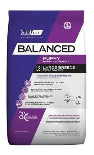 comprar Vital Can Balanced Cachorro Puppy Large X 15kg. Sabuesos Vet