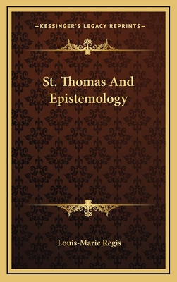 Libro St. Thomas And Epistemology - Regis, Louis-marie