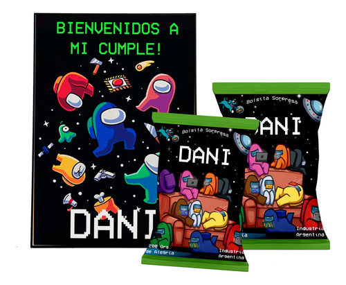 Combo Cotillon Infantil Personalizado Among Us Kit #20