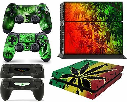 Gizmoz N Gadgetz Ps4 Console Weed Piel De La Etiqueta Engoma