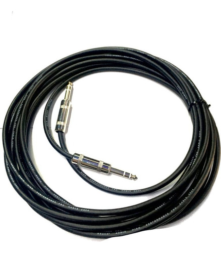 Cable Balanceado De Plug A Plug 6.3 Stereo De 15 Metros