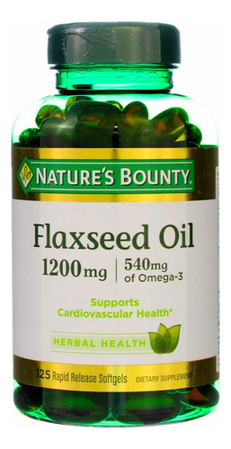Aceite De Linaza 1200 Mg 125 Cápsulas Blandas Paquete 2