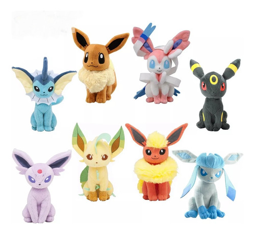 Pokémon Eevee Evoluciones 8 Peluches