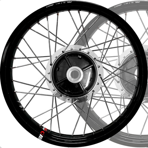 Par Roda Alumínio Aro Viper Vpr Biz 100 110 125 Raios 4mm