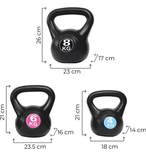 Pesa Rusa 6 Kg/13.2 Lb Kettlebell, Funcional Cross Tayga Color Negro