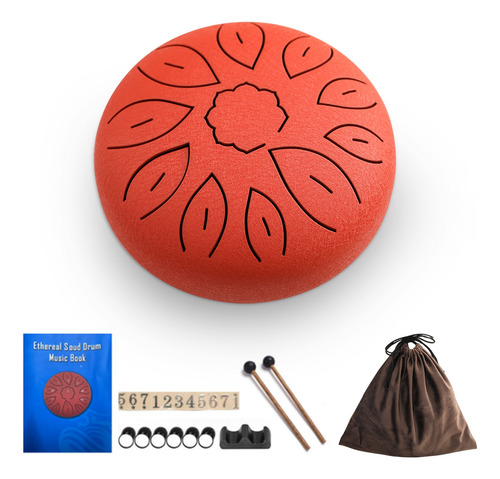 Mazo Zen Drum Con Lengüeta De Acero De 6 Pulgadas, 11 Notas,