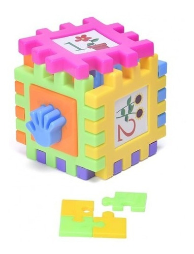 Mini Cubo Didactico Puzzle Infantil Multicolor Dia Del Niño