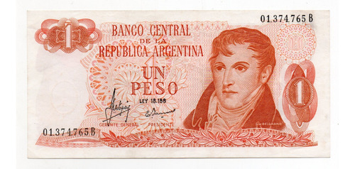 Argentina Billete 1 Peso Ley Bottero 2302 Año 1970