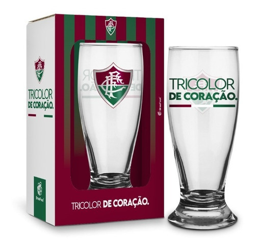 Copo De Vidro Cerveja Times 200ml Munich Cor Fluminense