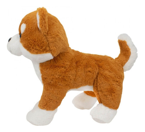 Cachorro Shiba Levantado De Pelúcia Presente Fofo 23 Cm