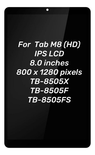 Pantalla Táctil Lcd Para Lenovo Tab M8 Hd Prc Row Tb-8505