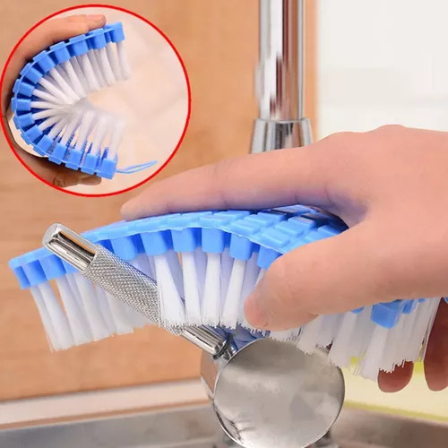 3 Cepillo Flexible Limpieza Esquina Fregadero Cocina Lavabo