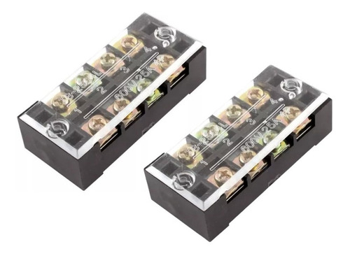 2 Pzas Banco De Terminales 8 Tornillos 2 Filas Clema Tb-2504