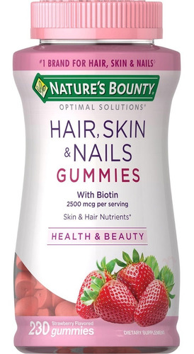 Hair Skin Nails Gummies Natures Bounty 220 Gomitas