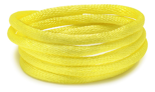 Fio De Seda Cordão De Cetim Rabo De Rato 4 Mm Artepunto 40 M Cor Amarelo