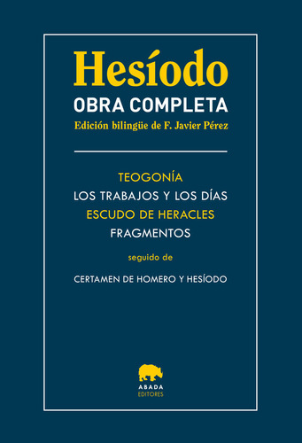 Libro Obra Completa - Hesiodo