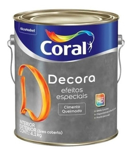 Coral Decora Efeito Cimento Queimado 4,1kg Tubarão Branco