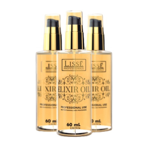 3 Elixir Oil Reparador De Pontas Lissé Óleo De Mirra E Oliva