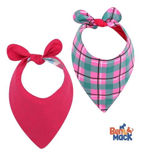 Set De 3 Pañuelos Para Perro Chico Navideño Doble Vista
