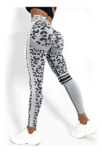 Leggings De Yoga Sin Costuras Con Estampado De Leopardo Dama