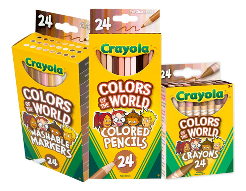 Crayolas Colores Y Marcadores Plumones Colors Piel Of World