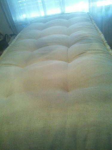 Colchon Ingles En Lino Rustico Doble Forro 1.90 X 0.90x 0.18