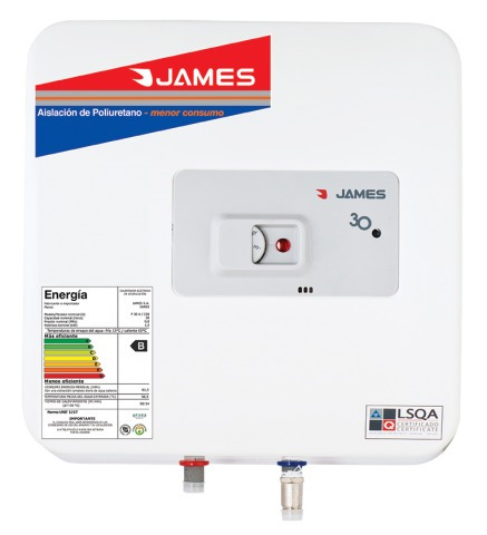 Termotanque James Prisma 30l - Tanque De Acero Prisma Oferta