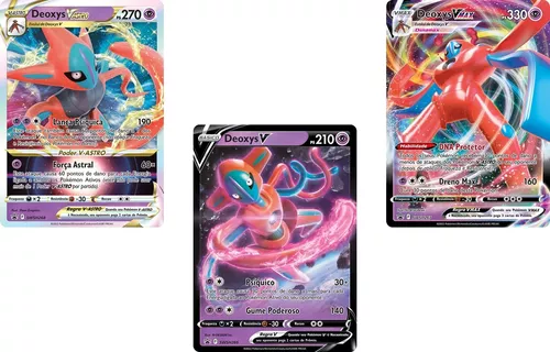 Kit Pokémon Tcg Deoxys V V-max E V-astro Box + Deck Copag