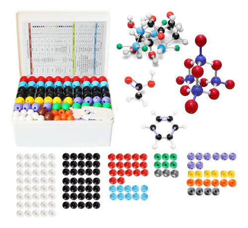 Kit De Modelo Químico De Estructura Molecular Atóm 444 Pzs