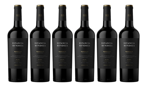 Vino Malbec Estancia Mendoza Reserva Tinto 750ml X6 Unidades