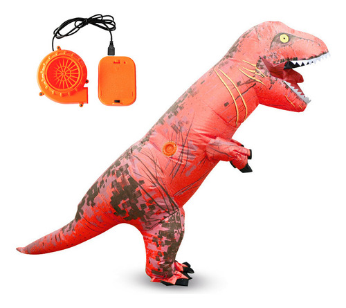 Disfraz Inflable De Dinosaurio For Halloween, Rojo, Talla S