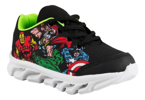 Zapatillas Marvel Con Luz Led Avengers Originales