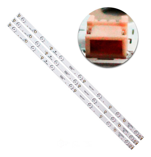 Tiras De Led De Reposição Para Tv Pci Eletro Parts Le32 E 62cm De Comprimento