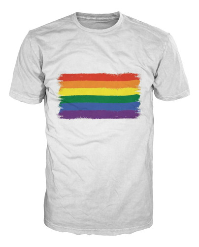 Camiseta Orgullo Arcoiris Bandera Pintada Lgbt
