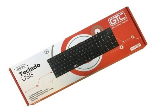 Teclado Usb Gtc Kbg-204 Anti Derrame Ergonómico Español