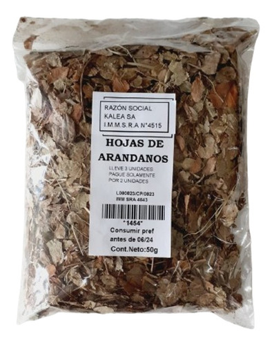 Hojas De Arandanos 50 G Lleve 3 Pague Solo Por 2 