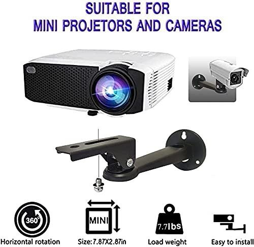 Soporte De Pared Negro Para Cámara, Miniproyector, Montaje E