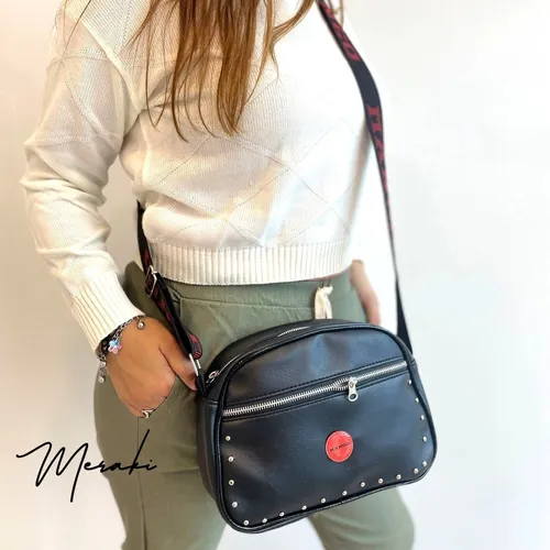 Cartera Bandolera Cuero Mujer Con Correa Strap Liquidacion