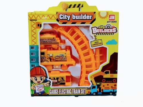 Tren A Pila City Builders Construcción Infantil Vias  