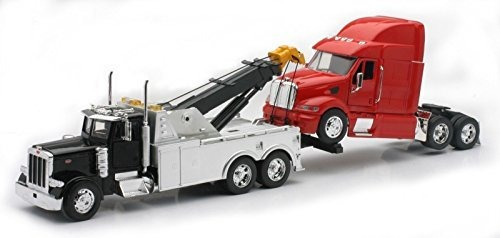 Imagen 2 de 2 de New Ray Ss-12053 Toys 1: 32 Escala Peterbilt Camión De Remo