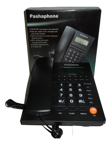 Telefono Linea Fijo Telefono Numeros Grandes Altavoz Oferta Negro