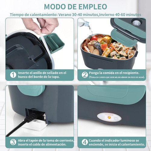 Lonchera Portátil Electrotérmica De 1.5l 2 En 1 Hogar/auto